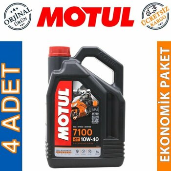 Motul 7100 4T 10W-40 4 Lt 4 Zamanlı Motosiklet Motor Yağı (4 Adet)