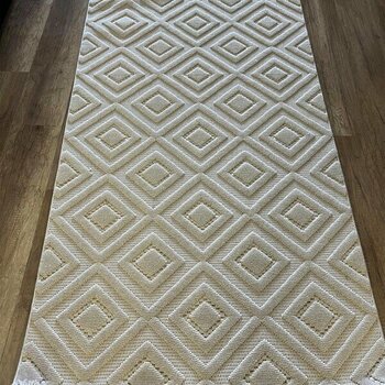 Hoom Rugs Design 1089 Bej Yumuşak Dokulu Desensiz Iskandinav Halı - 80 x 150 cm