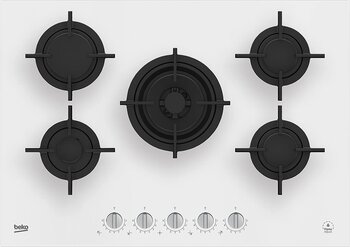 Beko KOCW 75220 DB Wok Gözlü Beyaz Cam Ankastre Ocak