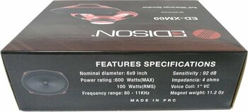 EDİSON Edison Ed XM69 Oval Midrange Oto Hoparlör 600W Maksimum 100W RMS