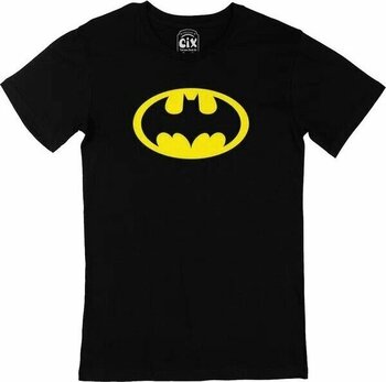 Cix Sarı Batman Logolu Siyah XL Kısa Kol Bisiklet Yaka Pamuk Tişört