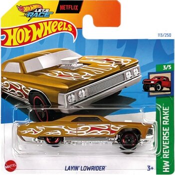 Hot Wheels 1/64 Ölçek Tekli Regular Arabalar HTD39 Hw Reverse Rake / Layın 'lowrider (Gold)