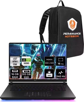Asus Rog Strix G16 Ultra 9 275Hx 16Gb 512Gb Ssd Rtx5090/24Gb 175W 240Hz 16'' 2.5K Fdos Gaming
