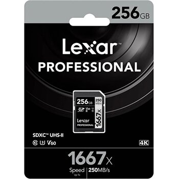 Lexar 256 GB 1667x 250MB/s Uhs-ıı V60 Sdxc Hafıza Kartı