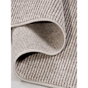 Ekati EC03 Bej Bukle Salon Halısı Oturma Odası Halısı Kesme Halı Yolluk Dokuma Koridor Halısı - 120 x 350 cm