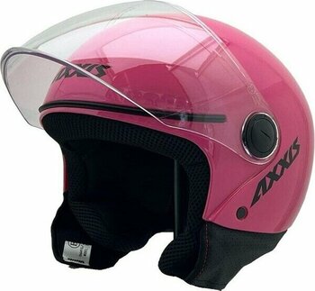 Axxis Square S Solid A8 Gloss Pink Yazlık Motosiklet Kaskı - XS - Pembe