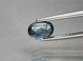 Aries 1.06 ct 7.2x5.3  mm Oval Bluish Green Sapphire Unheated Tanzania, Africa - Renkli