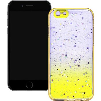 Smart Tech Apple iPhone 6/6s Simli Şeffaf Sert Slikon Kılıf - iPhone 6S - Sarı