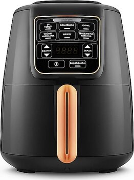 Karaca Air Pro Cook XL 2 in 1 Konuşan 4 lt 1550 W Black Copper Airfryer Yağsız Fritöz