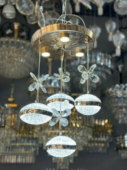 Yeni Model 4 Sarkıt Lüx LED Avize Gold Renk 3 Işık Seçeneği