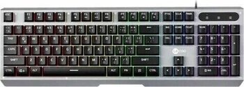 Lenovo Lecoo KB121 USB Kablolu Mekanik Hisli Metalik Gri Rainbow Aydınlatma Oyuncu Klavye