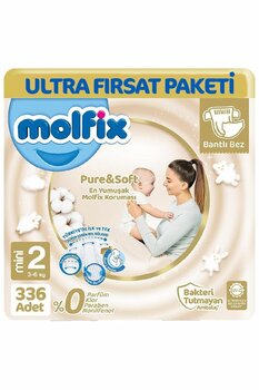 Molfix Pure&Soft Bebek Bezi 2 Beden Ultra Fırsat Paketi 336 Adet