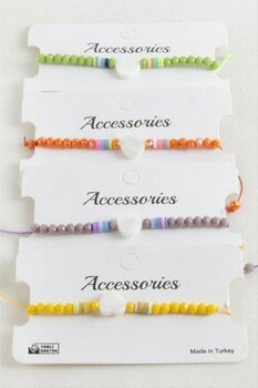 Zero Land Matrixzn Kalp Sedef Kristal Makrome Ip Bileklik - Yeşil - 1