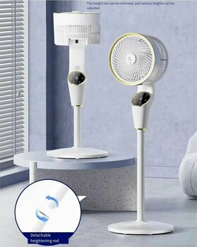 Enshall Yeni Model Ayarlanabilir Hareketli Kumandalı Sessiz Vantilatör Güçlü Hava Soğutucu Ayaklı Fan Beyaz