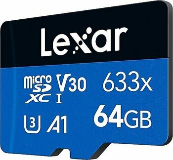 Lexar High-Performance 64GB 633X Microsdxc Uhs-I 100MB/S Okuma 45MB/S Yazma Micro Sd Hafıza Kartı