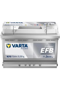 Varta Akü 12V 70 Ah 760A Start-Stop Efb N70 Eylül 2025 Üretimi (Hurda İadesiz)