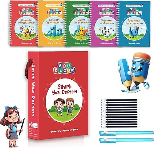 Edubloom Türkçe Sihirli Yazı Defter Seti