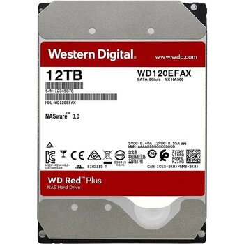 Western Digital Red 12 Tb 3,5 Inç Nas Dahili Sabit Sürücü - 5400 Rpm - WD120EFAX