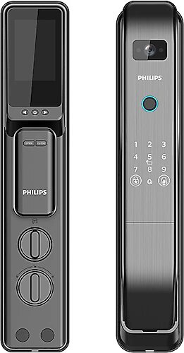 Philips DDL303-VP-5HWS Bas-Çek Kilitlemeli Parmak İzli Akıllı Kapı Kilidi