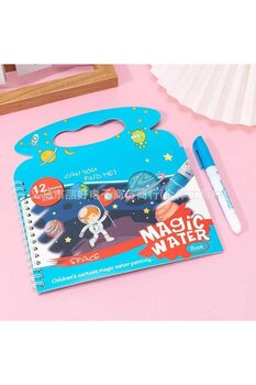Magic Water Uzay ve Gezegen Water Painting - Sihirli Özel Kalem iIe Boyama Kitabı Eğitici