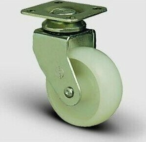 Eb01Zkz50 Döner Tablalı Poliamid Tekerlek Çap:50 Mobilya Tekerleği, Oynak Tabla Bağlantılı, Burçlu Sehpa Tekeri