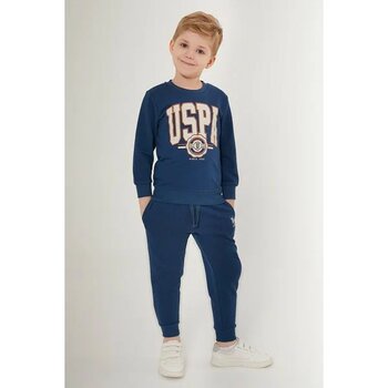 U.S. Polo Assn. Inclined Line 5–6 Yaş Koyu İndigo Erkek Çocuk Eşofman Takımı
