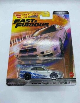 Hot Wheels Premium Nissan Skyline GTR 34 1/64 Ölçek Metal Gövde Hız Temalı Koleksiyon Aracı