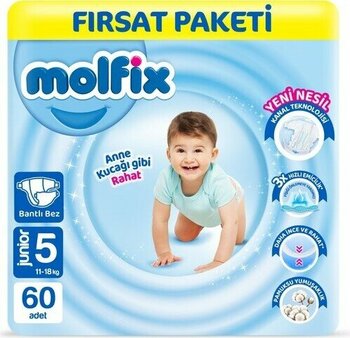 Molfix Bebek Bezi 5 Beden Junior Fırsat Paketi 60 Adet