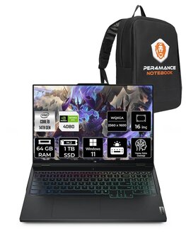 Lenovo Legion Pro 7 I9 14900hx 64gb 1tb Ssd Rtx4080/12gb 175w 240hz Wqxga 16" W11p & Per4 Çanta
