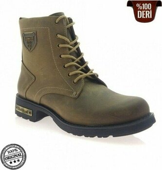 Darkwood 4621 Kum Nubuk Hakiki Deri Fermuarlı  Bot - 36 - Bej - Kum