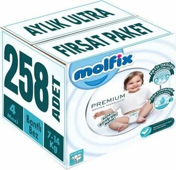 Molfix Premium No:4 Maxi 258 Adet Bebek Bezi