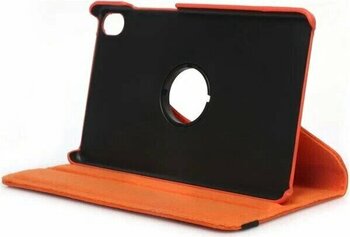 Ridata iPad Mini 4 360° Dönerli Deri Kılıf+ Kırılmaz Cam Turuncu Tablet Kılıfı