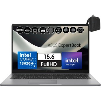Asus Expertbook P1 P1503 Intel Core I7-13620H 8gb Ddr5 1tb SSD Freedos 15.6 Fhd Intel UHD Taşınabilir Bilgisayar WP1503CVAI716512G0D03+ZETTAÇANTA