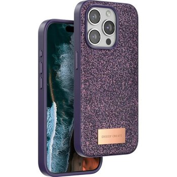 iPhone 14 Pro Max Bright Simli Kapak - Derin Mor KOZMIX-969871 - Altın - 1