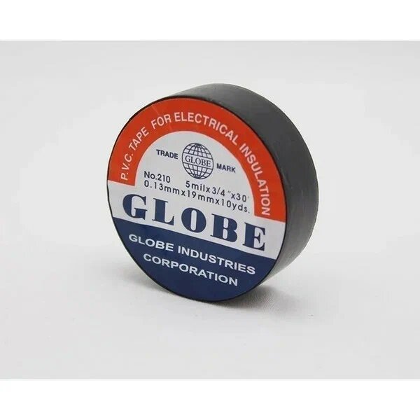 Globe NO.210 Siyah 10 Yrds 19 mm İzole Bant