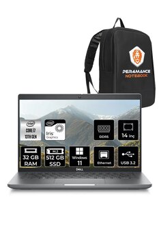 Dell Latitude 5440 I7 1370p 32gb Ddr5 512gb Ssd 14'' Fhd W11h Dizüstü Bilgisayar & Per4 Çanta