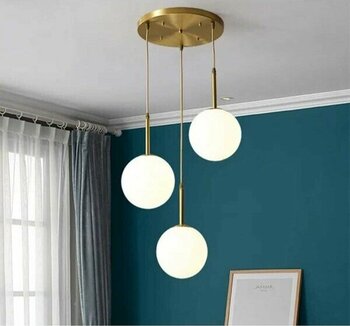 Mylights Rustik Sarkıt Avize Üçlü Avize Bronz Askılı Spor Tekli Avize Opal Camlı Eskitme Kaplama - 1 - Ahşap