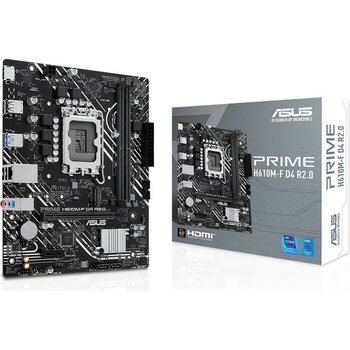 ASUS PRIME H610M-F D4 R2.0 Intel H610 LGA1700 DDR4 3200 HDMI M2 USB3.2 mATX ASUS 5X PROTECTION III, Armoury Crate, AI Suite 3