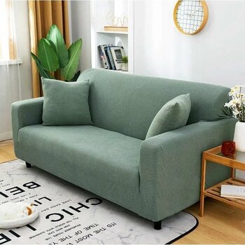 uzhanem Likrali Streç Lastikli Esnek Yikanabilir Kare Desen Üç Kişilik Kotuk Örtüsü Koltuk Kılıfı 195 x 240 cm