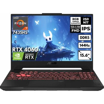 Asus Tuf Gaming A15 Ryzen-7 7435HS 32-GB DDR5 512 GB SSD RTX4060 (8GB-115W) 15.6" Fhd Windows 11 Pro Taşınabilir bilgisayar Oyuncu Notebook FA507NV...
