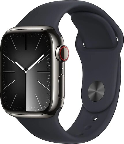 Apple Watch Series 9 GPS + Cellular 41 mm Spor Kordon Grafit Akıllı Saat