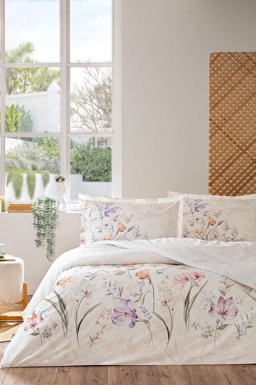 Özdilek White Lily %100 Pamuk 200 x 220 cm Nevresim Takımı