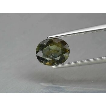 Aries 1.18 Ct 7.2x5.8 mm Oval Green Sapphire Unheated Tanzania, Africa - Renkli