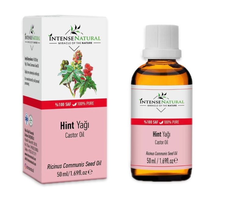 Intense Natural Hint Yağı Soğuk Sıkım %100 Saf Ve Doğal Castor Carrier Oil 50 ml