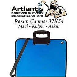 Mavi Fermuarlı Kulplu 37X54 Cm 1 Adet Teknik Resim Dosya Çantası 35X50 Cm Askılı Proje Çantası