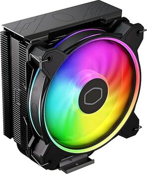 Master Hyper 212 Halo Cpu Lavabo - Siyah Alüminyum Kaplama, Kanatlı 4 Isı Sürekli Doğrudan Temas Borusu, MF120 Halo2 Argb Fan, Argb Algılama, LGA1700 ve Am5 Desteği - Siyah
