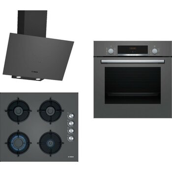 Bosch Gri 3 Lü Ankastre Set 256 ( HBF514BH1T - POP6C9O10O - DWK64PJ70T )