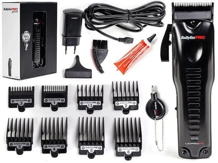 Babyliss Lo-Profx FX825E 8 Başlık Siyah 0,7 mm Minimum Kesim 6800 Devir/Dakika Saç Kesme Makinesi