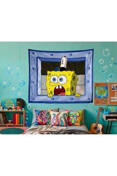 Vagonik Kaliteli Kumaş , Canlı Renkler Duvar Halısı Duvar Örtüsü Wall Tapestry