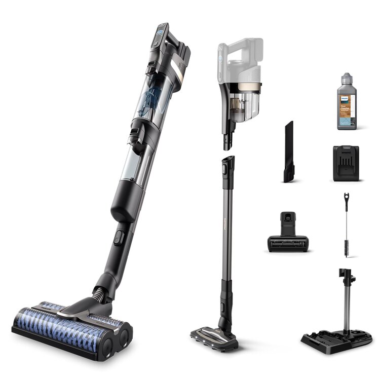 Philips 9000 Serisi Aqua Trio Koyu Siyah Şarjlı Dikey Süpürge